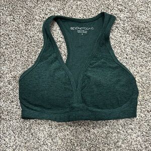Beyond Yoga Deep Green Sports Bra